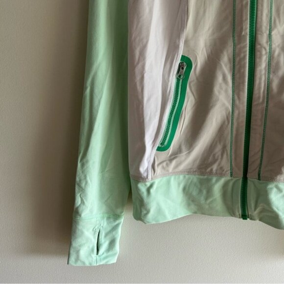 Lululemon Run: Beach Runner Jacket Dune / Fresh Teal / White sz 6 - Picture 7 of 9